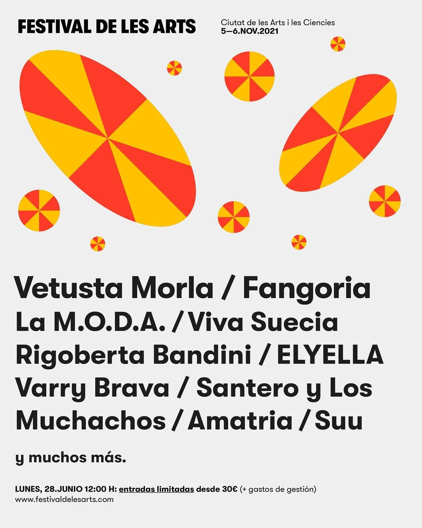 Festival de les Arts 2021 primer avance cartel