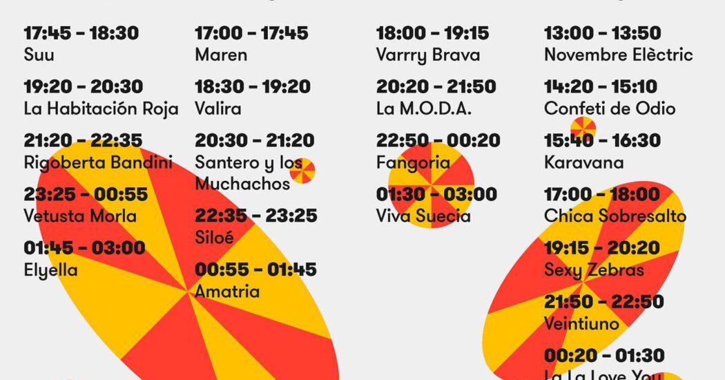 Horarios Festival de Les Arts 2021