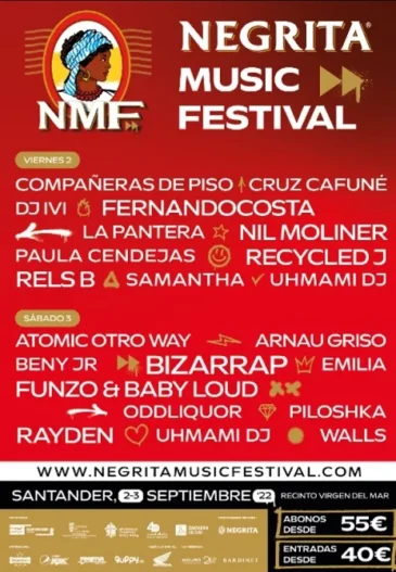 Cartel por días Negrita Music Festival