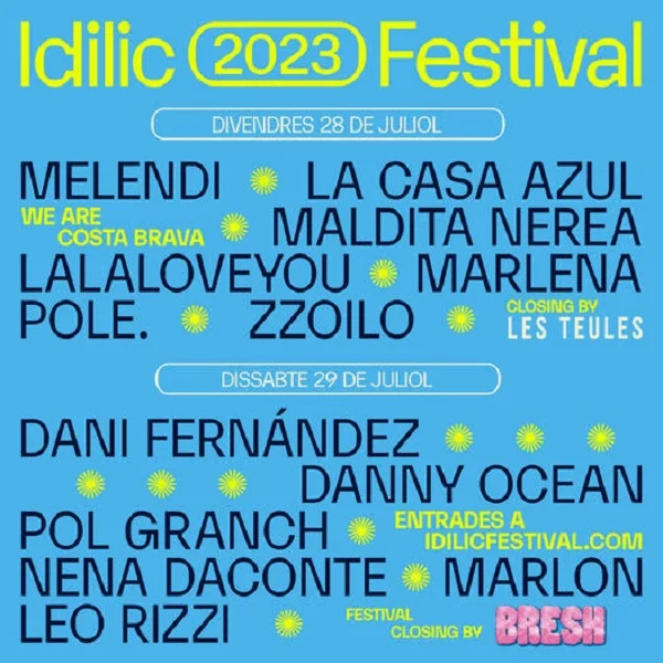 Cartel Idilic Festival en Platja d'Aro