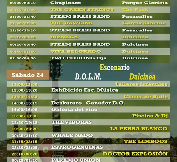 Horarios Zeporock 2023