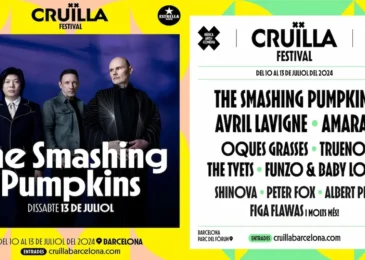The Smashing Pumpkins, Avirl Lavigne, Amaral y muchos más en el primer avance de Cruïlla 2024