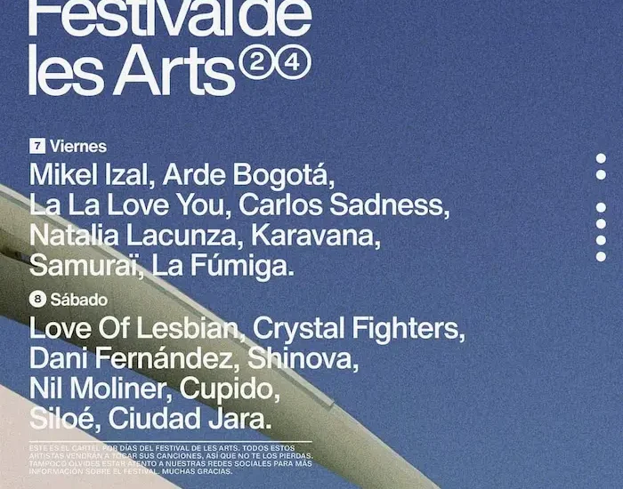 Festival de Les Arts 2024: Nuevos nombres y cartel por días