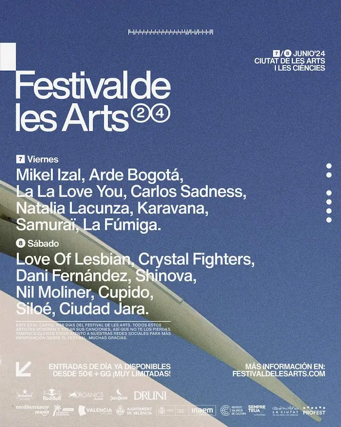 Festival de Les Arts 2024: Nuevos nombres y cartel por días