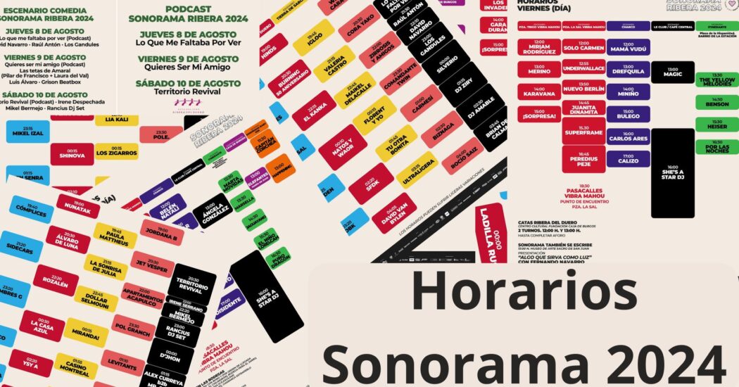 Horarios Sonorama 2024