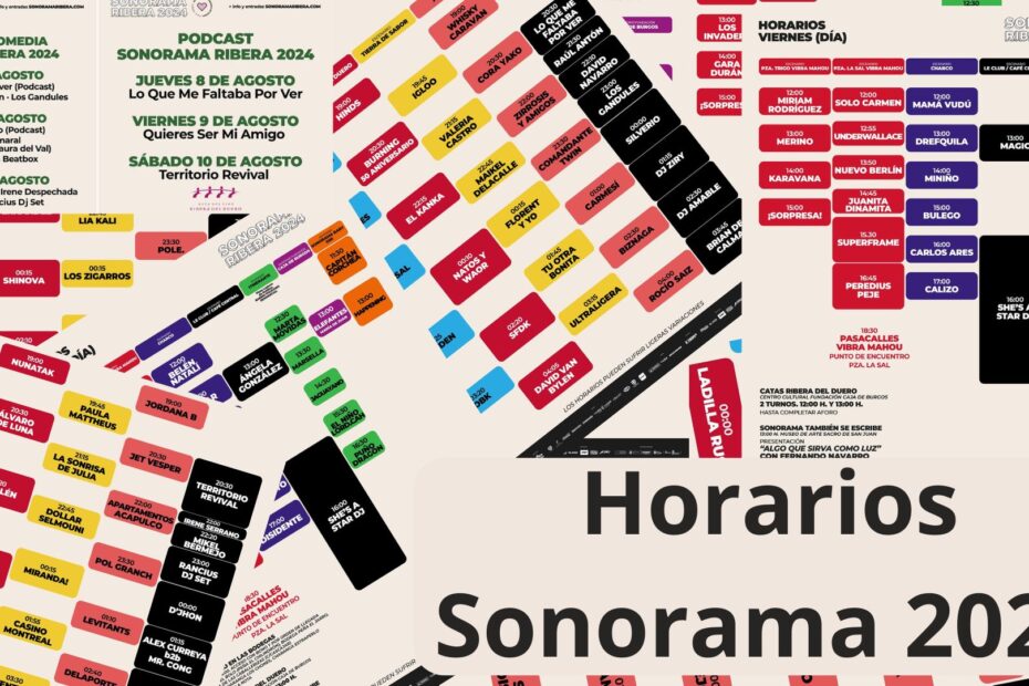 Horarios Sonorama 2024