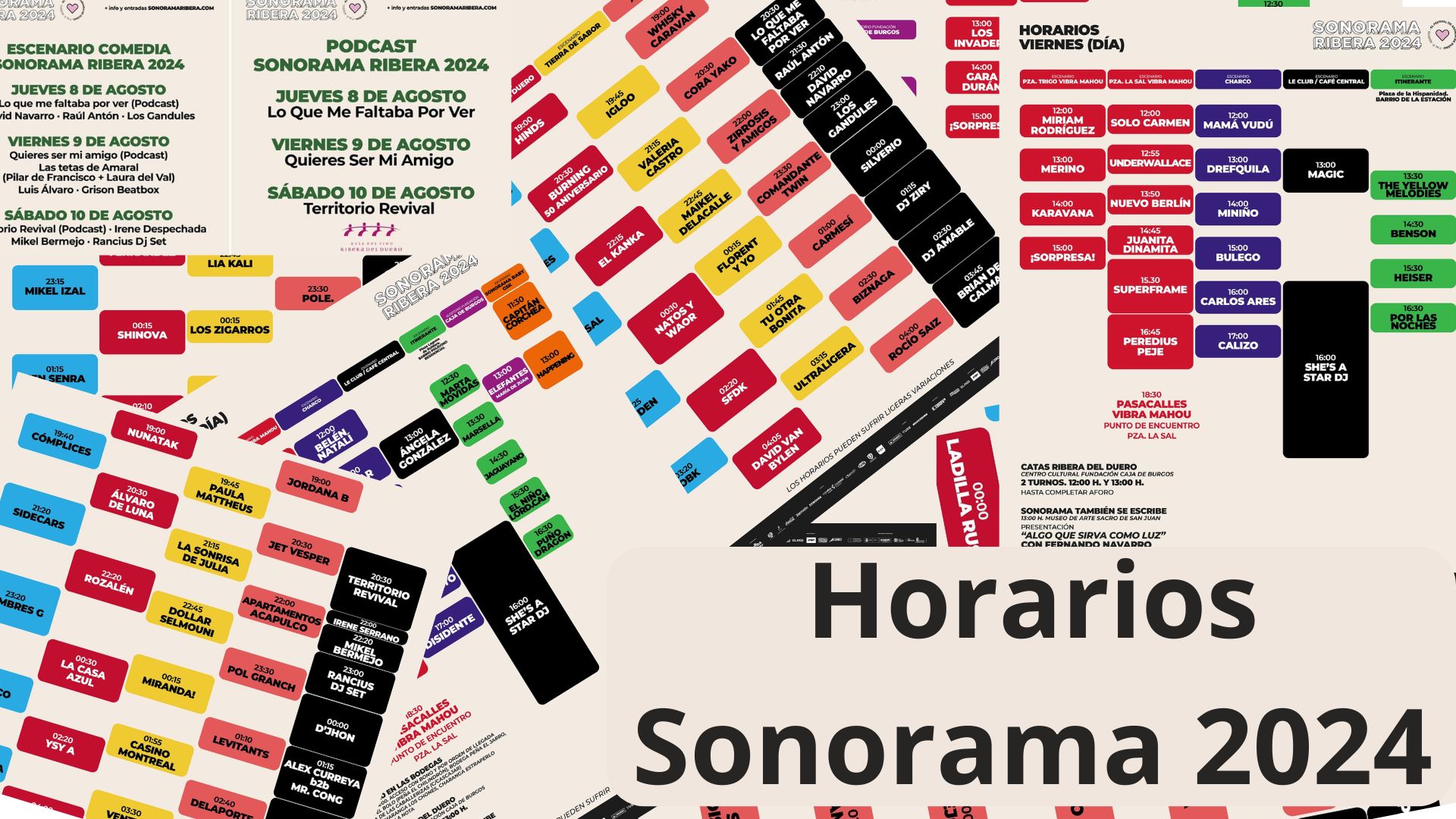 Horarios Sonorama 2024