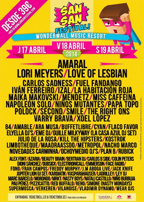 Cartel Sansan Festival 2014