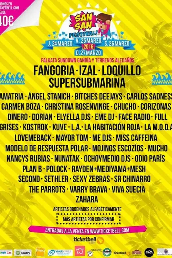 Cartel Sansan Festival 2016