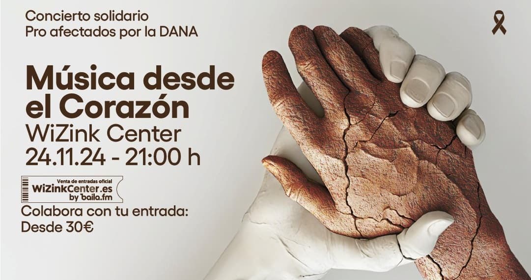 Concierto solidario en Madrid reúne a Amaral, Arde Bogotá, Dani Fernández y Viva Suecia en apoyo a las víctimas de la DANA