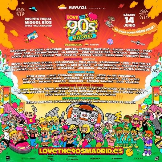 Cartel Love The 90s Madrid 2025