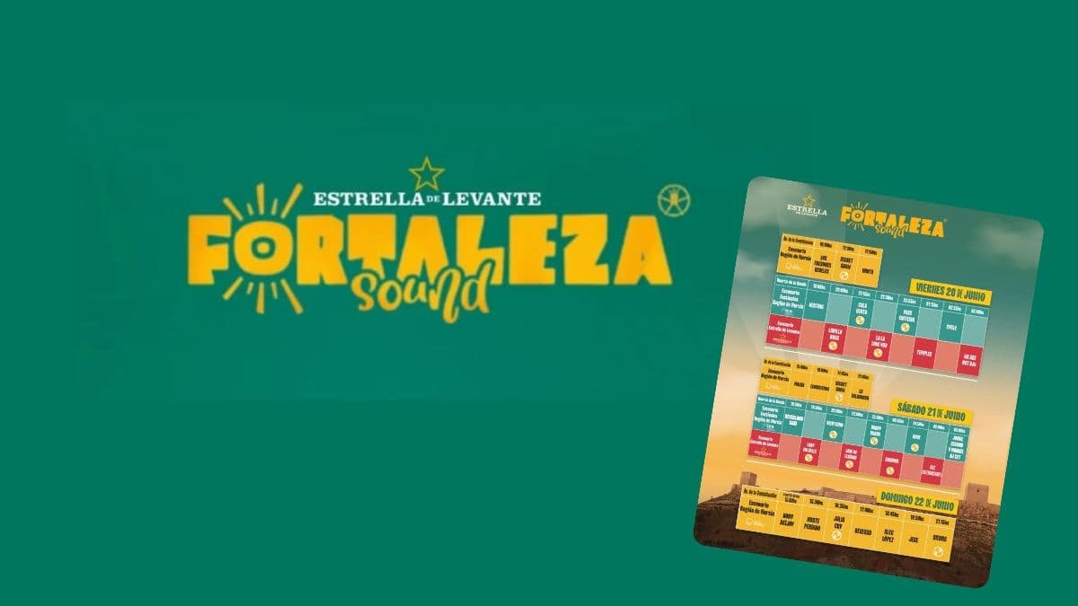 Cartel por días y horarios Fortaleza Sound