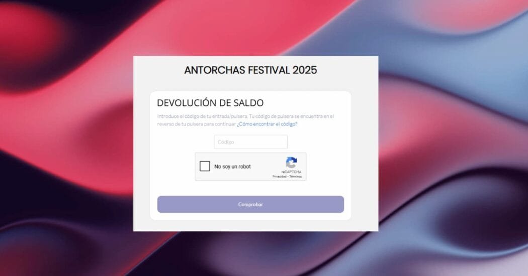 Devolución del dinero pulsera del Antorchas Festival 2025