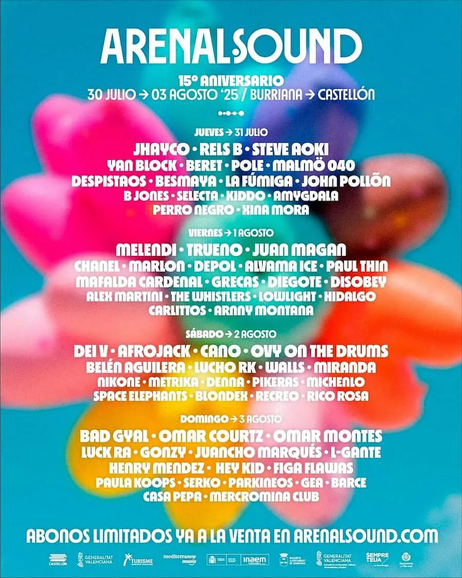 arenal-sound-2025-cartel-dias Cartel Arenal Sound 2025