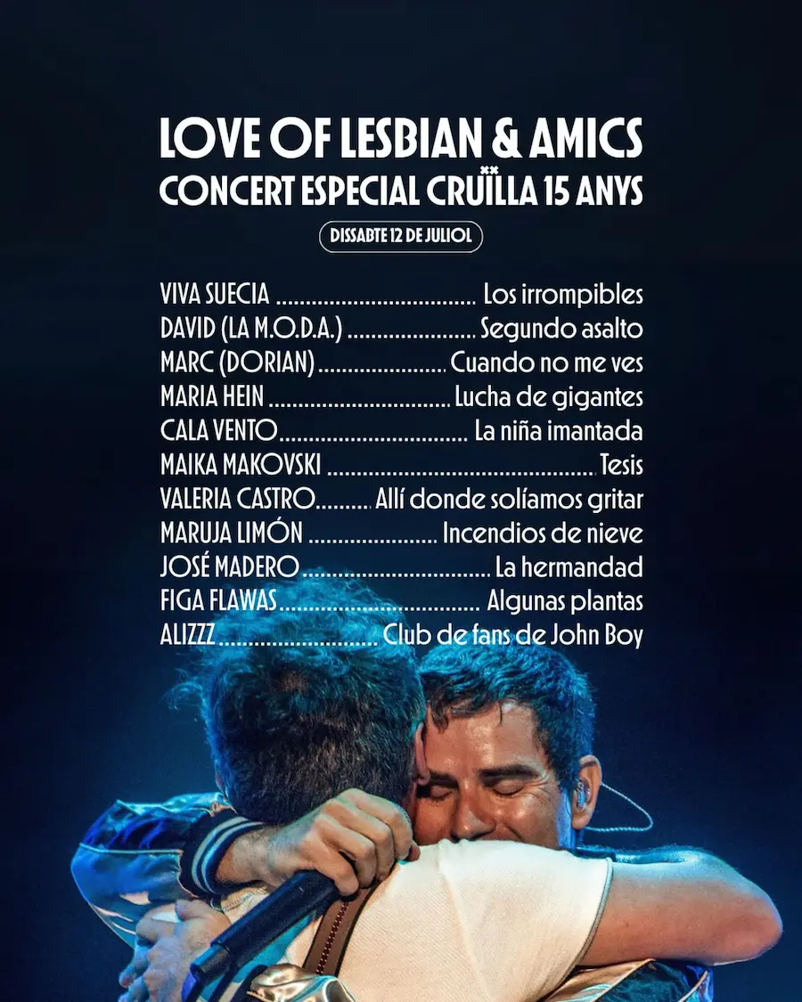 Cartel Concierto Love of Lesbian Cuilla 2025