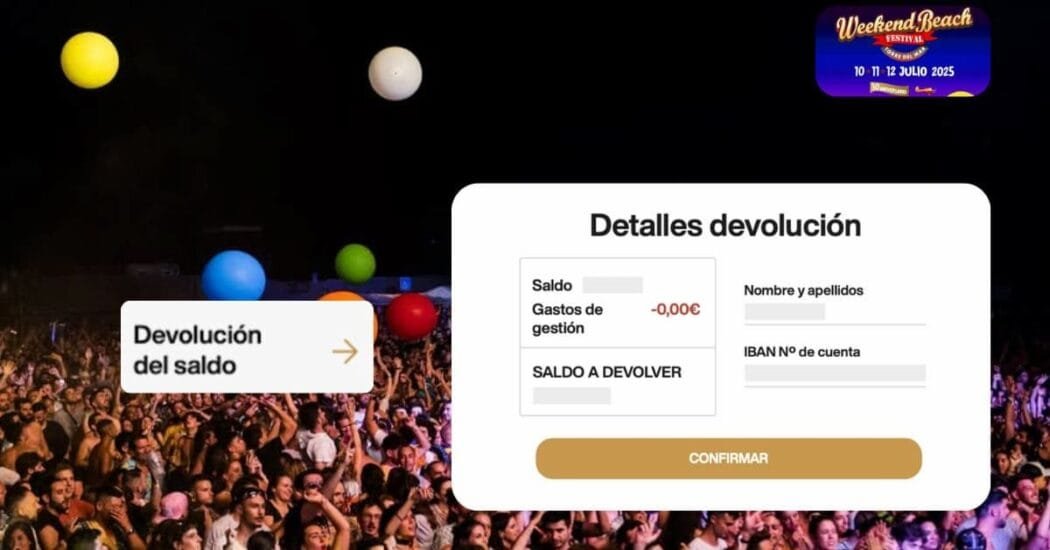Devolución de Saldo Weelend Beach Festival 2025