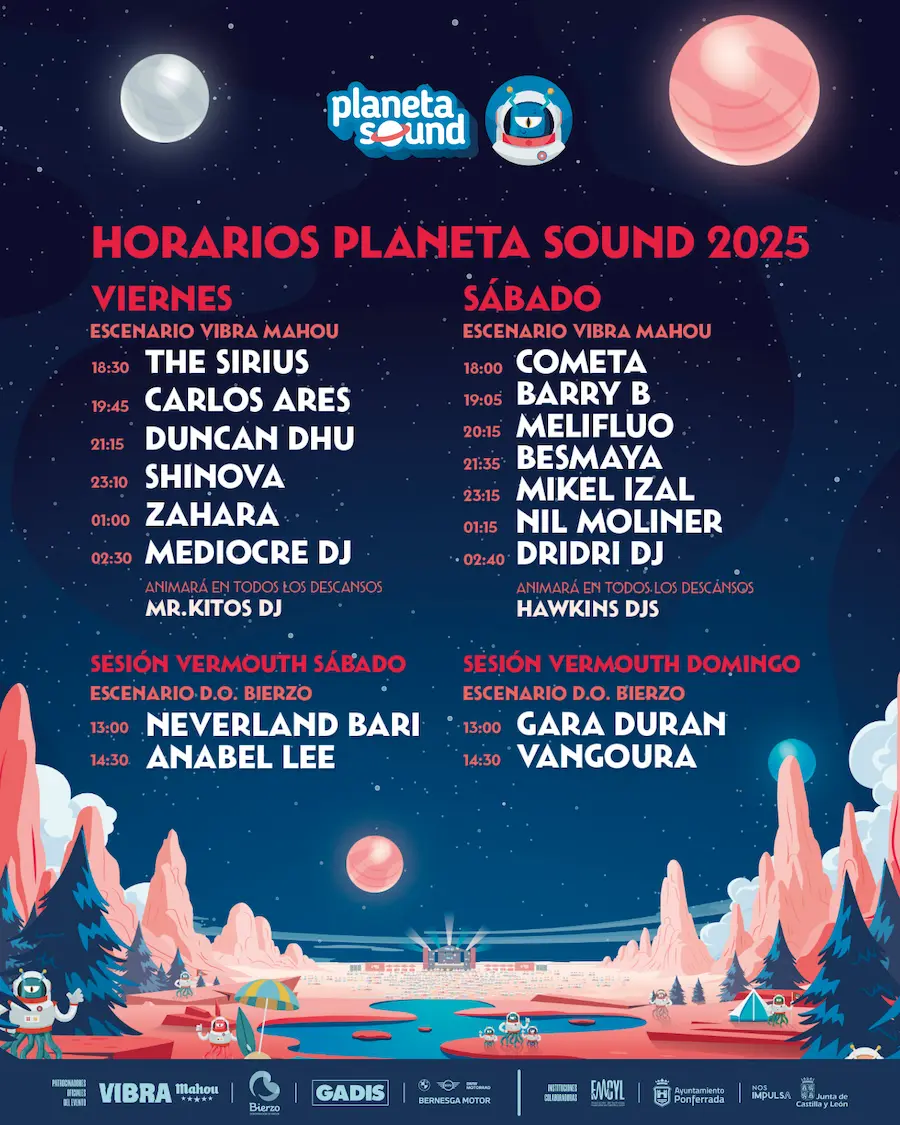 Horarios Planeta Sound 2025
