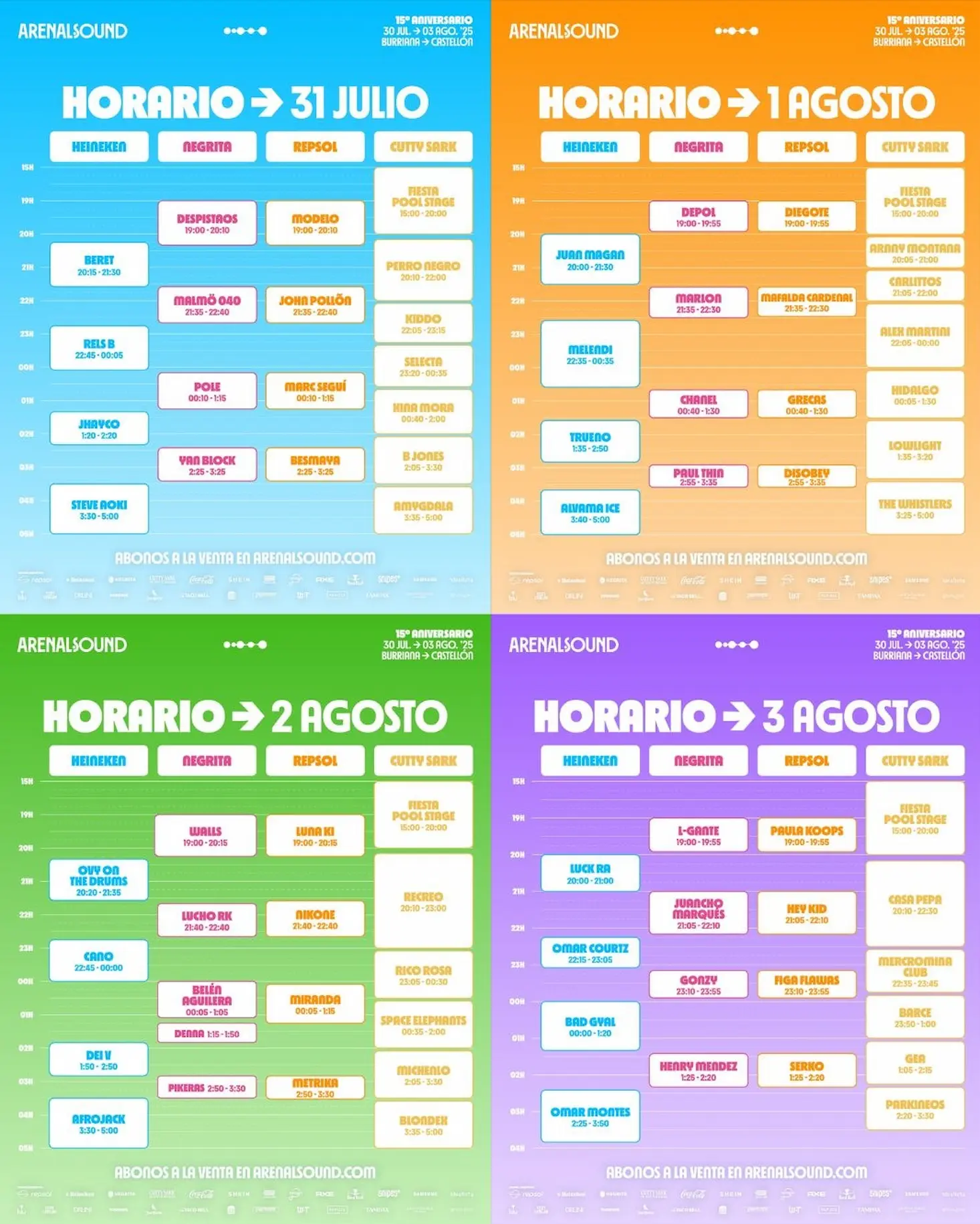 horarios-arenal-sound-2025 Horarios Arenal Sound 2025