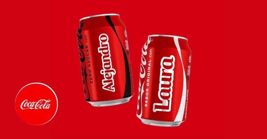 nombres en las latas de Coca-Cola