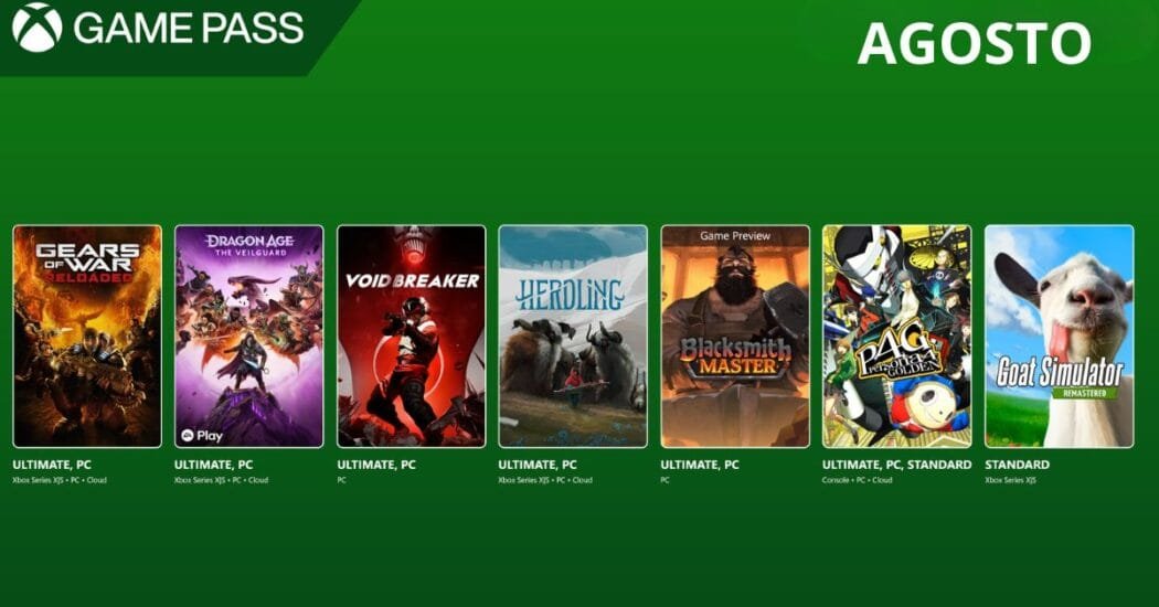Novedades Xbox Game Pass agosto de 2025