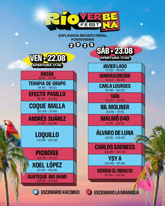 Horarios Río Verbena 2025