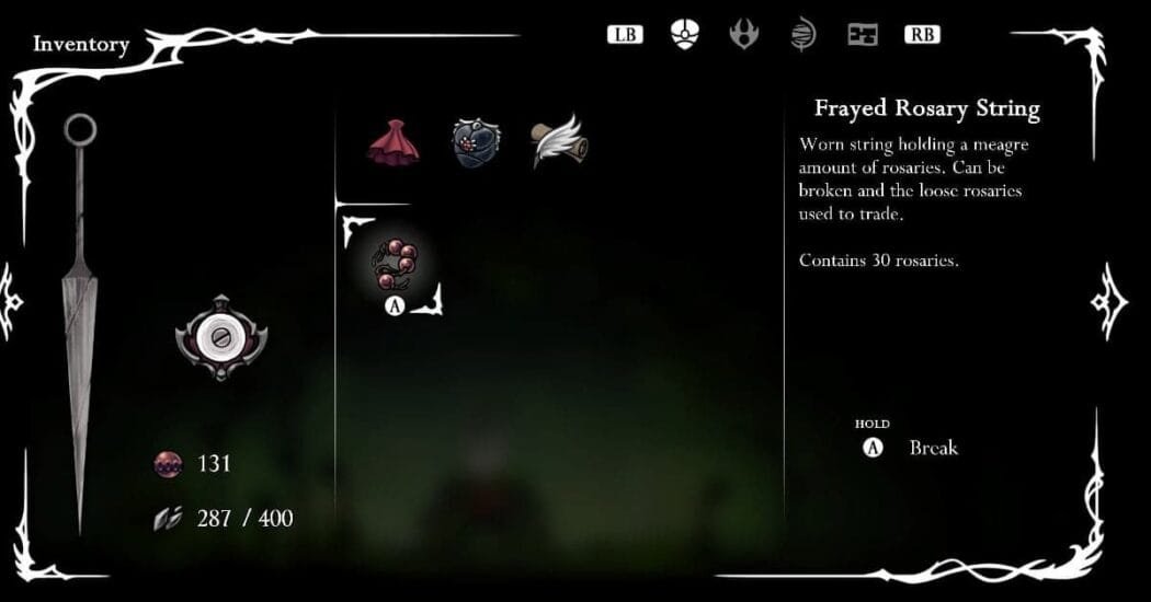 Detalle del Rosary String