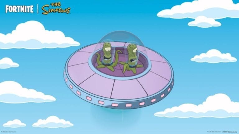 Fortinite planeador de Los Simpson