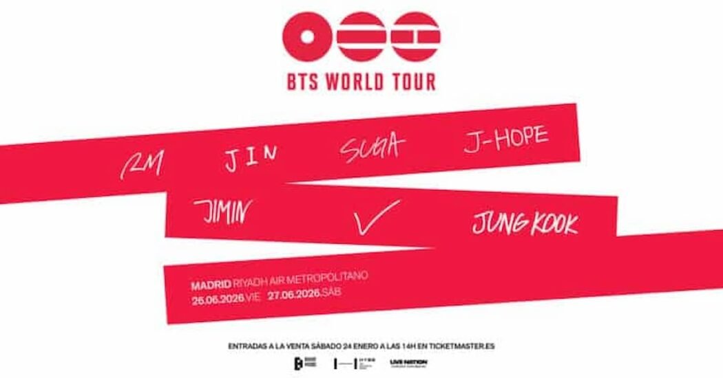 Cartel del BTS World Tour 2026