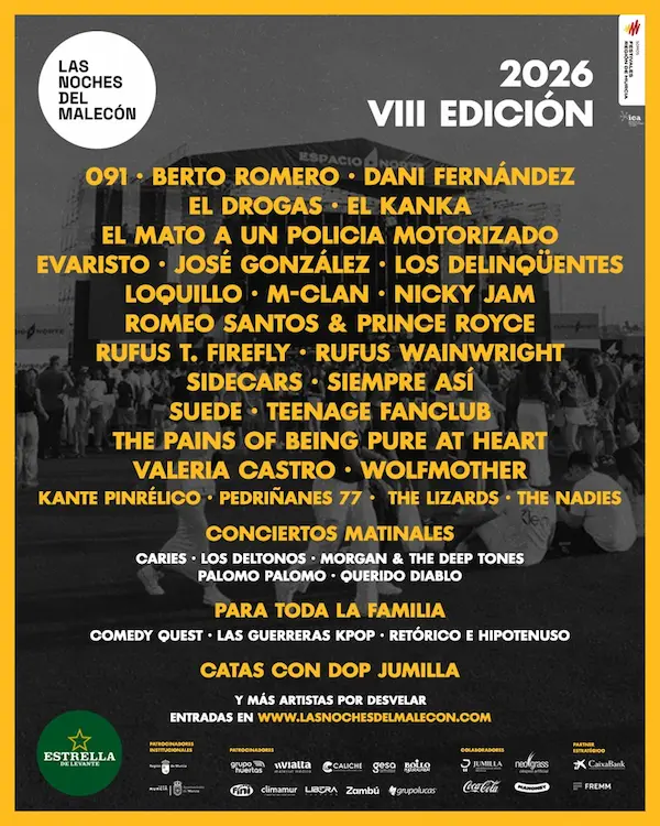 Cartel Las Noches del Malecón 2026