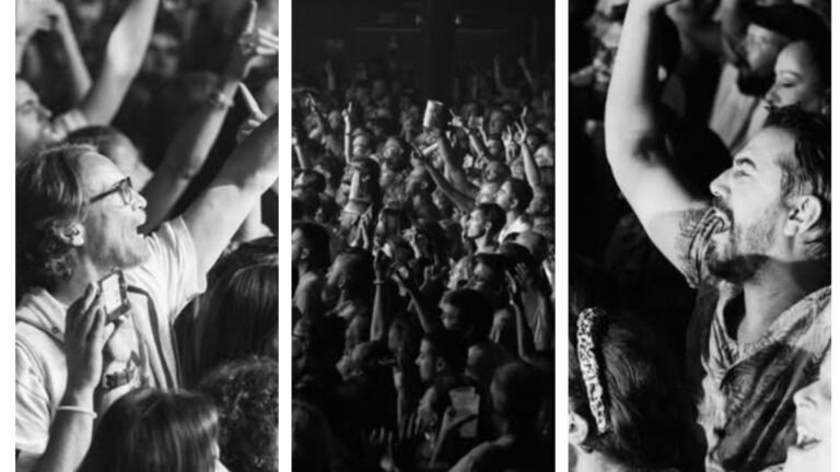 diferentes escenas de seguidores en conciertos de vetusta morla