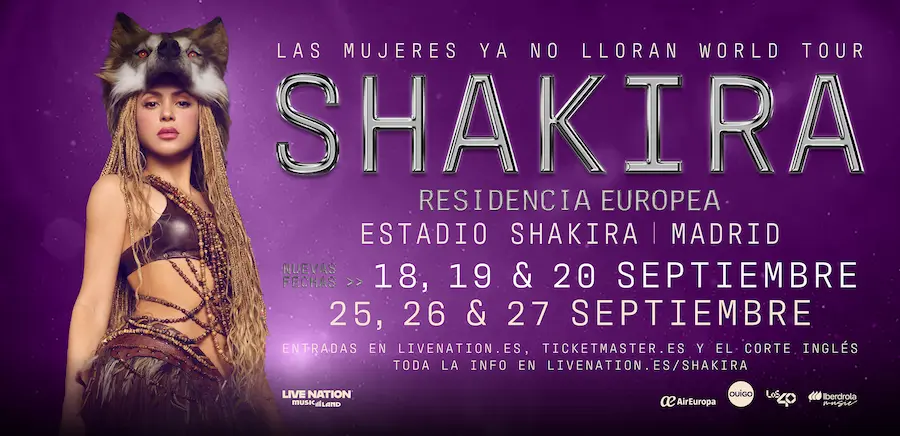 Cartel de la residencia shakira Madrid