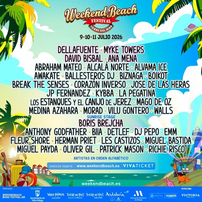 Cartel Weekend Beach Dellafuente