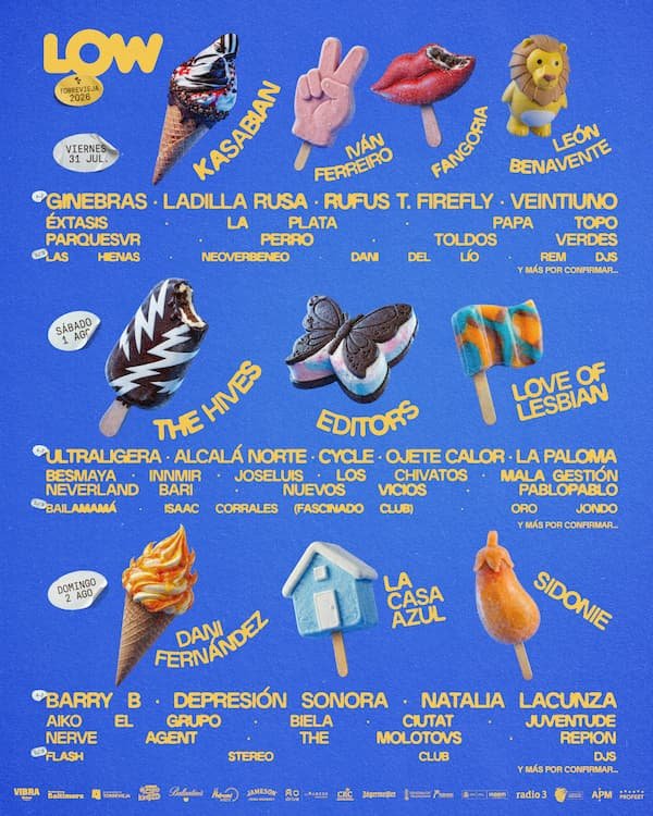 Cartel por días Low Festival 2026