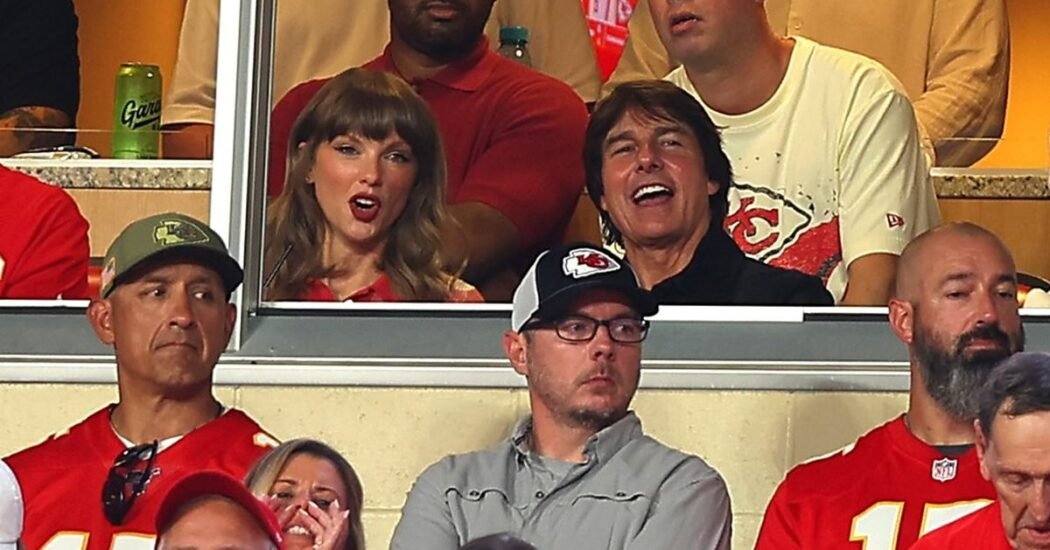 Taylor Swift anima en Arrowhead el debut de Travis Kelce junto a Tom Cruise