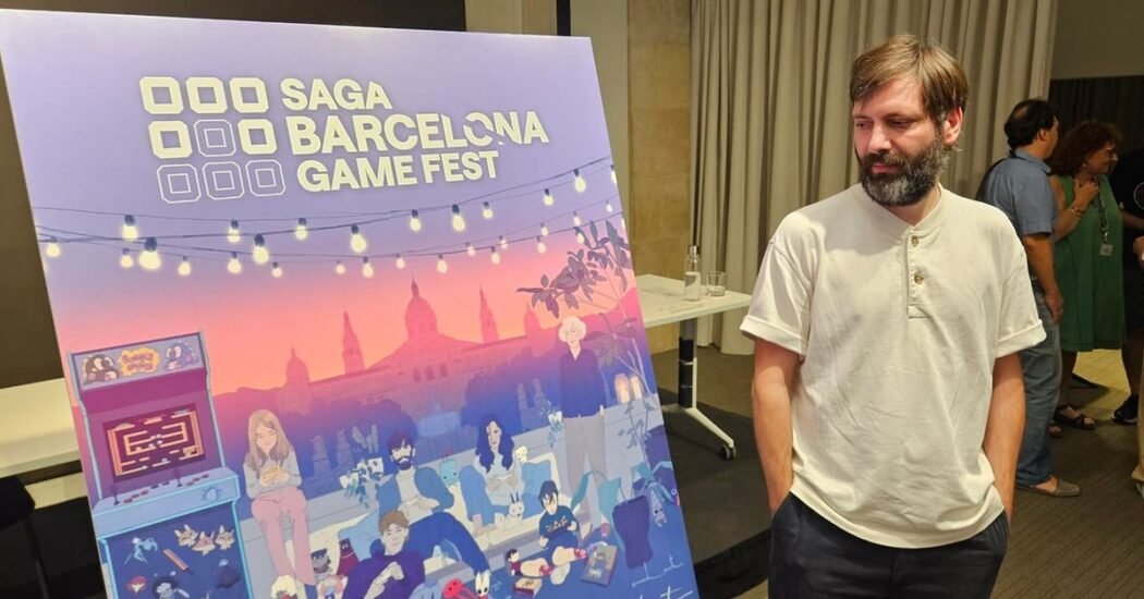 Conrad Roset firma el cartel de la primera edición del SAGA Barcelona Game Fest