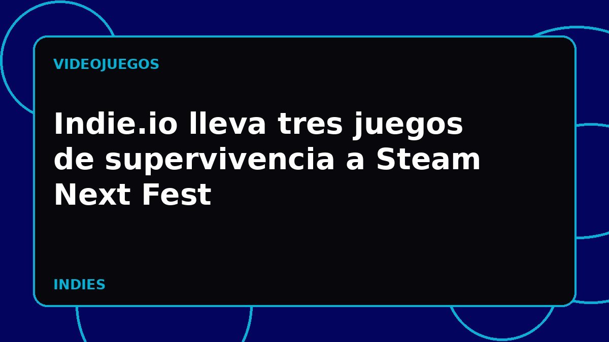 Indie.io lleva tres juegos de supervivencia a Steam Next Fest