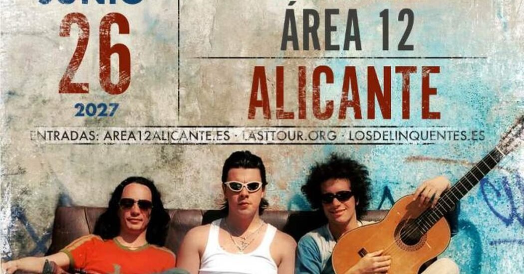 Los Delinqüentes abrirán la temporada 2027 de Área 12 Alicante
